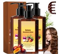 Shampoo Nutriente Balsamo, Shampoo all'Olio di Batana con Estratto di Rosmarino, Shampo Batana, Deterge, Nutre e Idrata delicatamente i Capelli. (3 Flaconi)