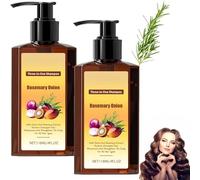 Shampoo nutriente e condizionante 3 in 1, shampoo nutriente e idratante, volumizzante, idratante, rinforza le radici, riduce la caduta dei capelli e dona lucentezza, rende i capelli (2 Pezzo)