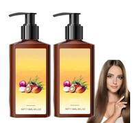 Shampoo nutriente e condizionante, shampoo idratante e volumizzante, ripara, rinforza e nutre tutti i tipi di capelli, dona lucentezza e lascia i capelli morbidi (2 pezzi)
