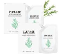 Shampoo per capelli lisci e lucidi rinfrescanti, shampoo per la crescita dei capelli rosmarini per diradamento dei peli, controlli oleosi, addensare e rafforzare il cuoio capelluto (2Pcs)