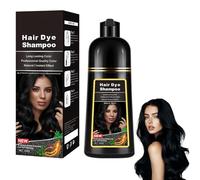 Shampoo per capelli nero naturale - 500 ml - 3 in 1 per la cura e la tintura dei capelli neri, ideale per uomini e donne. Copertura istantanea in 10-15 minuti, risultato naturale e duraturo
