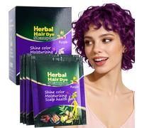 Shampoo per capelli unisex tre in uno, colore naturale a base di erbe, copre i capelli grigi, colore duraturo, pronto all'uso, pratico pacchetto da 10 pezzi da 300 ml (viola)