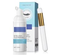 Shampoo per ciglia, detergente per ciglia profondo con pennello, shampoo per ciglia delicato e sicuro per ciglia naturali e estese, da usare a casa