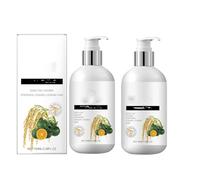 Shampoo per la crescita dei capelli all'acqua di riso, shampoo ispessente alla biotina, shampoo al riso rinforzante e ispessente per la crescita dei capelli, tutti i tipi di capelli, uomo e donna