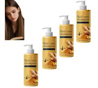 Shampoo per la cura dei capelli allo zenzero - Formula lenitiva per cuoio capelluto e controllo dell'olio, supporta cuoio capelluto equilibrato, pulizia profonda, idratazione (4PCS)