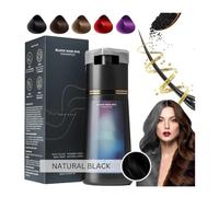Shampoo per tinture per capelli, 3 in 1, shampoo istantaneo per la cura dei capelli, shampoo per tintura istantanea per capelli neri, per copertura dei capelli (nero)