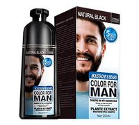 Shampoo Permanente colorante Barba per gli Uomini Barba More Rimozione Grigio Barba Capelli Uomini Barba Shampoo 200ML