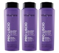 Shampoo PRO LISCIO Disciplinante Per Capelli Crespi, Difficili Da Lisciare. Con Cheratina e Olio Di Avocado 500ml (3 Flaconi)