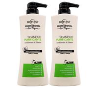 Shampoo PURIFICANTE Con Estratto Di Limone, Per Capelli Grassi. Sebo-Normalizzante, 5 Azioni 400ml (2 Flaconi)