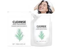 Shampoo Rinfrescante per Capelli Lisci e Lucidi, Shampoo riparatore profondo, idratante e seboregolatore, rinforza il cuoio capelluto, adatto a capelli secchi e danneggiati. (1Pezzo)