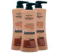 Shampoo RIPARAZIONE & BELLEZZA Con Kerplex, Ultra Ristrutturante. Per Capelli Fragili e Danneggiati. 5 Azioni: Rigenera, Fortifica, Illumina, Nutre e Tocco Vellutato 400ml (3 Flaconi)