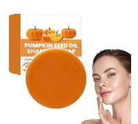 Shampoo sapone all'olio di semi di zucca, shampoo antiforfora, shampoo alla zucca, shampoo e balsamo alla zucca, shampoo naturale biologico, per tutti i tipi di capelli (1 pezzi)