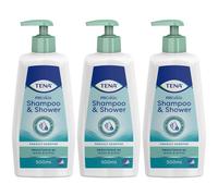 Shampoo & Shower, combinazione di bagnoschiuma e shampoo 3x500 ml
