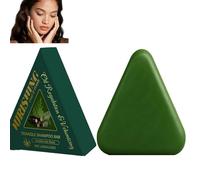 Shampoo solido a triangolo naturale per la crescita dei capelli, il controllo dell'olio e la rimozione della forfora, la cura dei capelli calmante e rafforzante per donne e uomini, schiuma (1pcs)