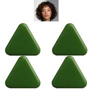 Shampoo solido a triangolo naturale per la crescita dei capelli, la cura dei capelli calmante e rafforzante per donne e uomini, il controllo dell'olio e la rimozione della forfora, (4PCS)