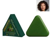 Shampoo solido a triangolo naturale per la crescita dei capelli, la cura dei capelli calmante e rafforzante per donne e uomini, il controllo dell'olio e la rimozione della forfora, (1PCS)