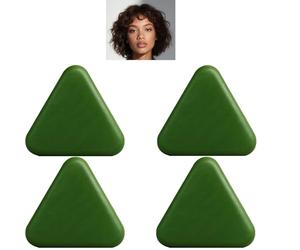 Shampoo solido a triangolo naturale per la crescita dei capelli, la cura dei capelli calmante e rafforzante per donne e uomini, il controllo dell'olio e la rimozione della forfora, (4PCS)