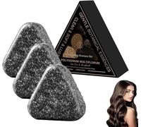 Shampoo solido alla cheratina e riso nero - Previene la caduta dei capelli e restituisce lucentezza naturale