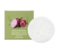 Shampoo solido alla cipolla e rosmarino, sapone per capelli alla cipolla e rosmarino, allevia la secchezza e l'effetto crespo, rendendo i capelli morbidi e lucenti. (1pcs)