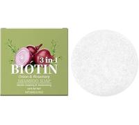 Shampoo solido alla cipolla, Shampoo solido alla cipolla e rosmarino, Migliora la salute del cuoio capelluto e rinforza i capelli, Adatto a tutti i tipi di capelli