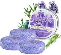 Shampoo solido alla lavanda, Shampoo solido invertito per capelli grigi, Nutriente, Protezione del cuoio capelluto, Balsamo biologico ecologico