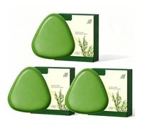 Shampoo solido alle erbe per capelli rinforzante, volumizzante (3Pcs) | Shampoo solido Nature Triangle, anti caduta e crescita dei capelli, pulizia delicata, per capelli diradati, donne e uomini