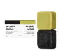 Shampoo Solido Bio e Balsamo Purificante per Capelli Grassi Districante 100%