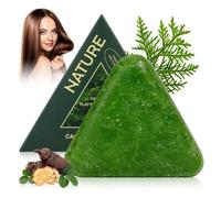 Shampoo Solido Cinese Naturale, Sapone Capelli alla Cipresso e Erbe, Triangolare Antiscivolo per Crescita e Cura, Capelli Sani e Forti Uomo Donna