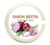 Shampoo Solido Cipolla, Shampoo Solido Cipolla e Rosmarino con Biotina e Collagene, Naturale per Capelli e Pelle Cavelu, Formato Viaggio, 60 g