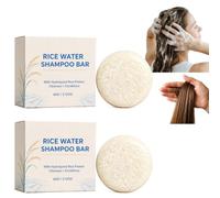 Shampoo solido idratante all'acqua, riso, pulisce e nutre i capelli secchi | Shampoo con estratto vegetale e riso, proteine di riso, rinforzante, olio volumizzante per capelli, anti-crespo