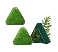 Shampoo solido Nature Triangle 2025, sapone solido a base vegetale verde, idratante e anticaduta, rinfrescante e non grasso, detergente delicato e nutriente per donne e uomini (120 g)