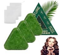 Shampoo solido Nature Triangle, capelli profondamente nutrienti, shampoo e saponette per la pulizia profonda contro la caduta dei capelli, rinforza i capelli per donne e uomini (3 Pezzo)
