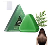 Shampoo solido Nature Triangle, shampoo al sapone verde, shampoo solidi naturali a base vegetale, calmanti e rinforzanti per capelli per donne e uomini (1 Pcs)