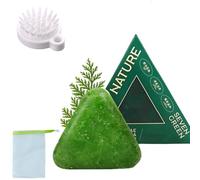 Shampoo Solido Nature Triangle, Shampoo Nature Seven Green Soap, Calmante e Rafforza i Capelli, per Tutti Tipi Capelli (set 1)