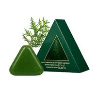Shampoo Solido Nature Triangle, Shampoo Solido all'Acqua di Riso Glutinoso di Erba Usman Naturale, Calmante e Rinforzante per Capelli, Favorisce la Crescita