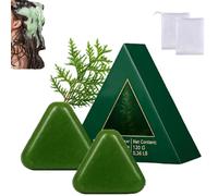 Shampoo Solido Nature Triangle, Shampoo Solido Alle Erbe, Comfort Per Il Cuoio Capelluto, Lucentezza Rinforzata, Rinforza E Liscia I Capelli, A Lunga Durata Per Donne E Uomini (2pcs)