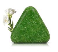 Shampoo solido Nature Triangle, shampoo solido naturale all'erba Usman con riso glutinoso, schiuma ricca, adatto ai viaggi per tutti i tipi di capelli