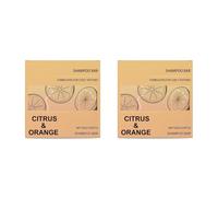Shampoo solido rotondo for capelli ricci | Barra detergente for capelli lisci e lucenti, for il bagno e i viaggi(2PCS)