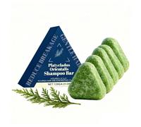 Shampoo solido triangolare, shampoo verde da bar, shampoo solido, shampoo delicato e nutriente a base vegetale, cham/pus portatile da viaggio per capelli grassi, ricci, per donne e uomini (5PCS)