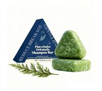 Shampoo solido triangolare, shampoo verde da bar, shampoo solido, shampoo delicato e nutriente a base vegetale, cham/pus portatile da viaggio per capelli grassi, ricci, per donne e uomini (2 pezzi)