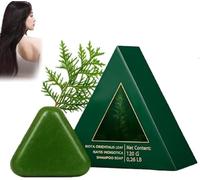 Shampoo Solido Triangolo Naturale, Shampoo Solido all'Erba di Usman, Lenisce e Rinforza il Cuoio Capelluto, Ingredienti Naturali, Controllo del Sebo e Capelli Soffici, Nutre Delicatamente