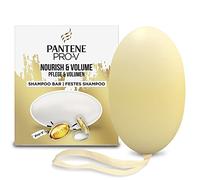 Shampoo solido vegano Pantene Nourish & Volume con pro-vitamine, prodotti da bagno solidi per capelli danneggiati e secchi (70G) Schiuma ricca, 97% di origine naturale, cruelty-free e scatola ricicla