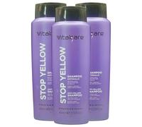 Shampoo STOP YELLOW Antigiallo, Neutralizza Le Sfumature Di Giallo. Per Capelli Biondi, Grigi e Decolorati 400ml (3 Unità)