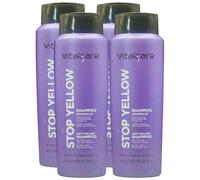 Shampoo STOP YELLOW Antigiallo, Neutralizza Le Sfumature Di Giallo. Per Capelli Biondi, Grigi e Decolorati 400ml (4 Unità)