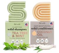 Shampoo t kitsch shampoo e condizionatore olio di cocco - shampoo e condizionatore set - sapone per bar chiarificati per capelli grassi e idratazion