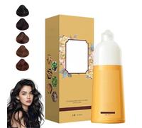 Shampoo Tinta per Capelli Petal Rose,Shampoo Colorante per Capelli Naturali e a Lunga Durata,Colorazione Nutriente a Base Vegetale,per Copertura dei Capelli Bianchi,per Uomo e Donna (Tè nero)