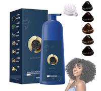 Shampoo Tinta per Capelli Qiweitang, Shampoo Colorante per Capelli Qiweitang, Crema Colorante Naturale a Base Vegetale - Formula Delicata, Colore a Lunga Durata (Dark brown)