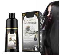 Shampoo tintura per capelli neri - Herbals Hair Dye Shampoo | sul colore dei capelli, 500 ml di colorante di noce di naturale, soluzione di colore