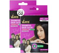 Shampoo Vcare Colorante per Capelli Nero 25Ml