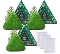 Shampoo Verde Nature Seven, Shampoo Solido All'erba Usman, Controlla L'untuosità, Elimina La Forfora, Deterge Delicatamente E Nutre, Per Donne E Uomini (3pcs)